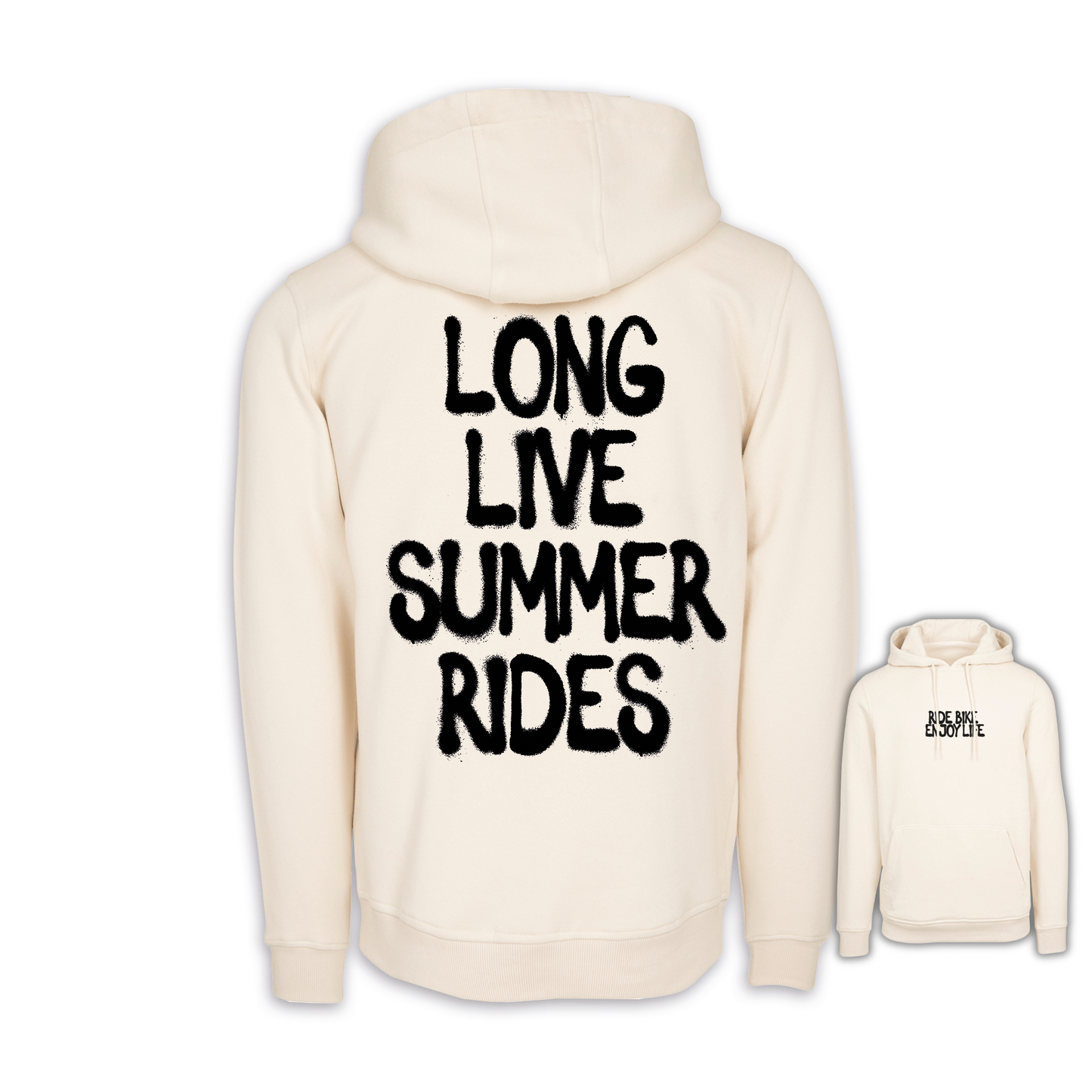 Long live summer rides - Sand/Schwarz Regular Hoodie