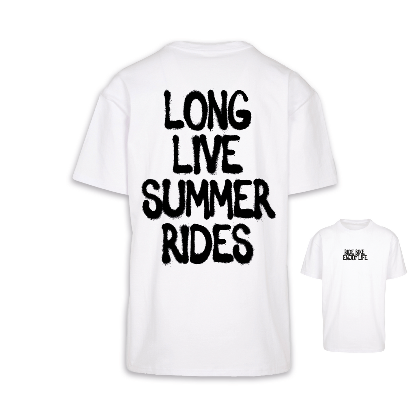 Long live summer rides - Weiß Oversize Shirt