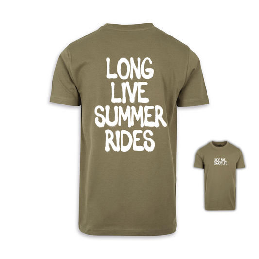 Long live summer rides - Olive/Weiß Männer Shirt