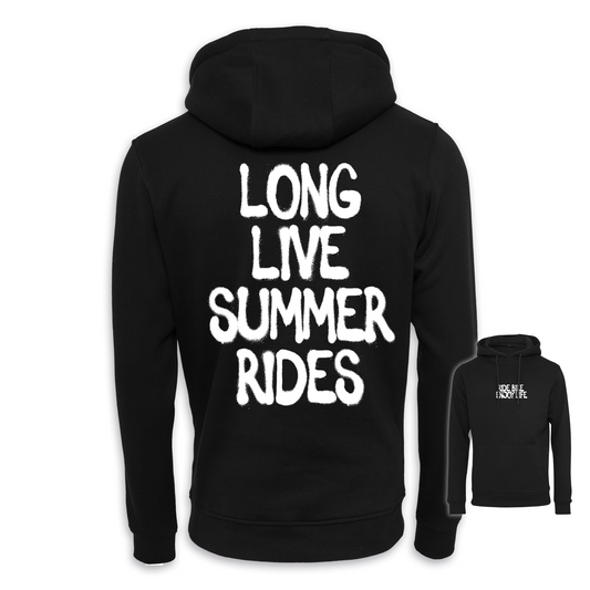 Long live summer rides - Schwarz/Weiß Regular Hoodie