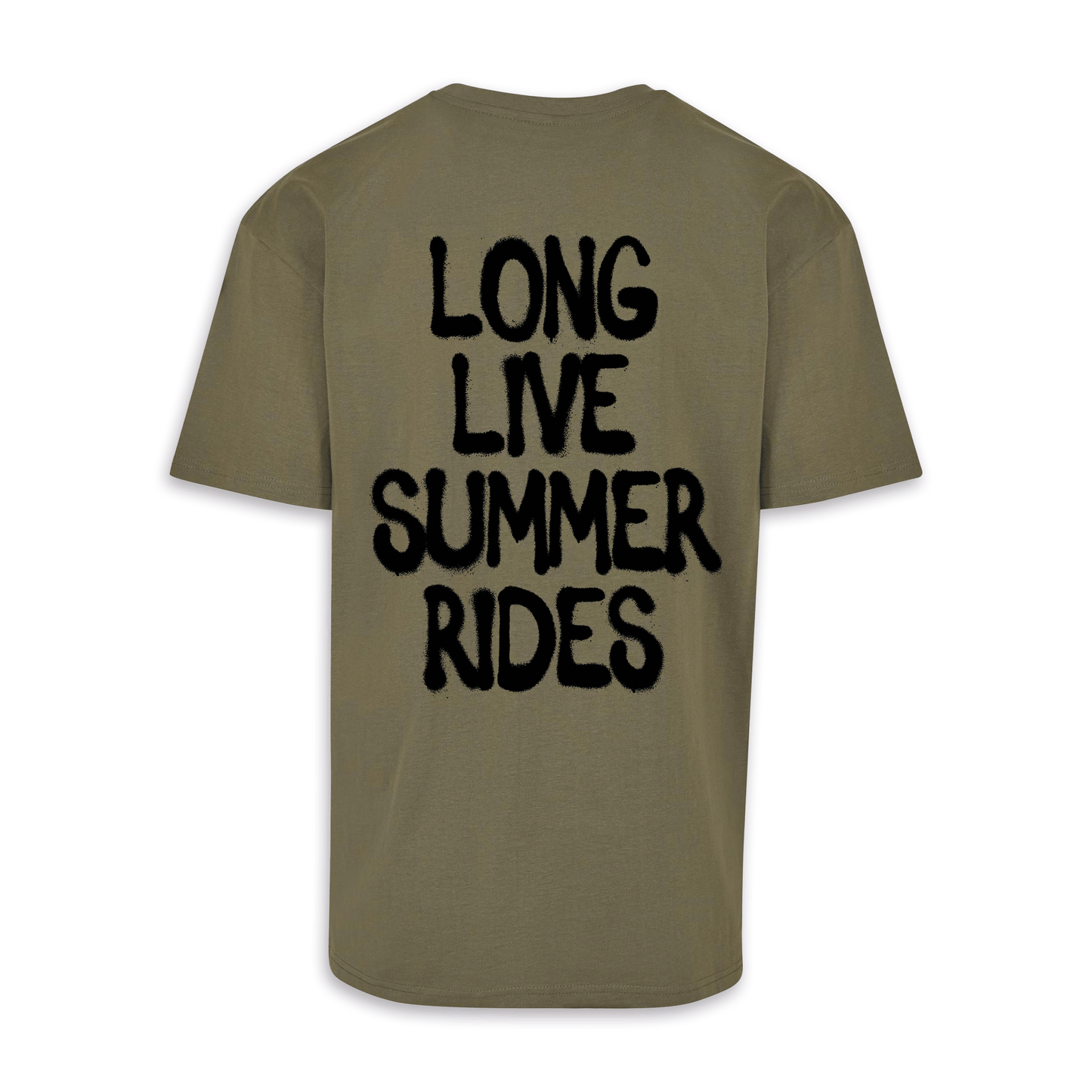 Long live summer rides - Olive/Schwarz Oversize Shirt
