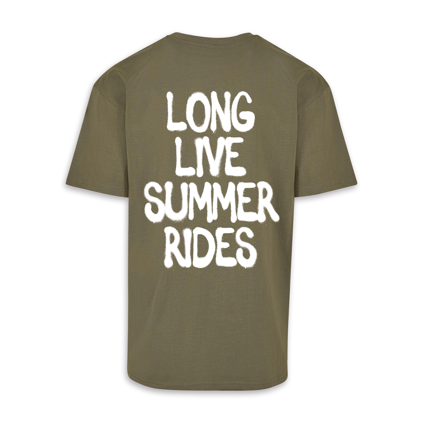Long live summer rides - Olive/Weiß Oversize Shirt