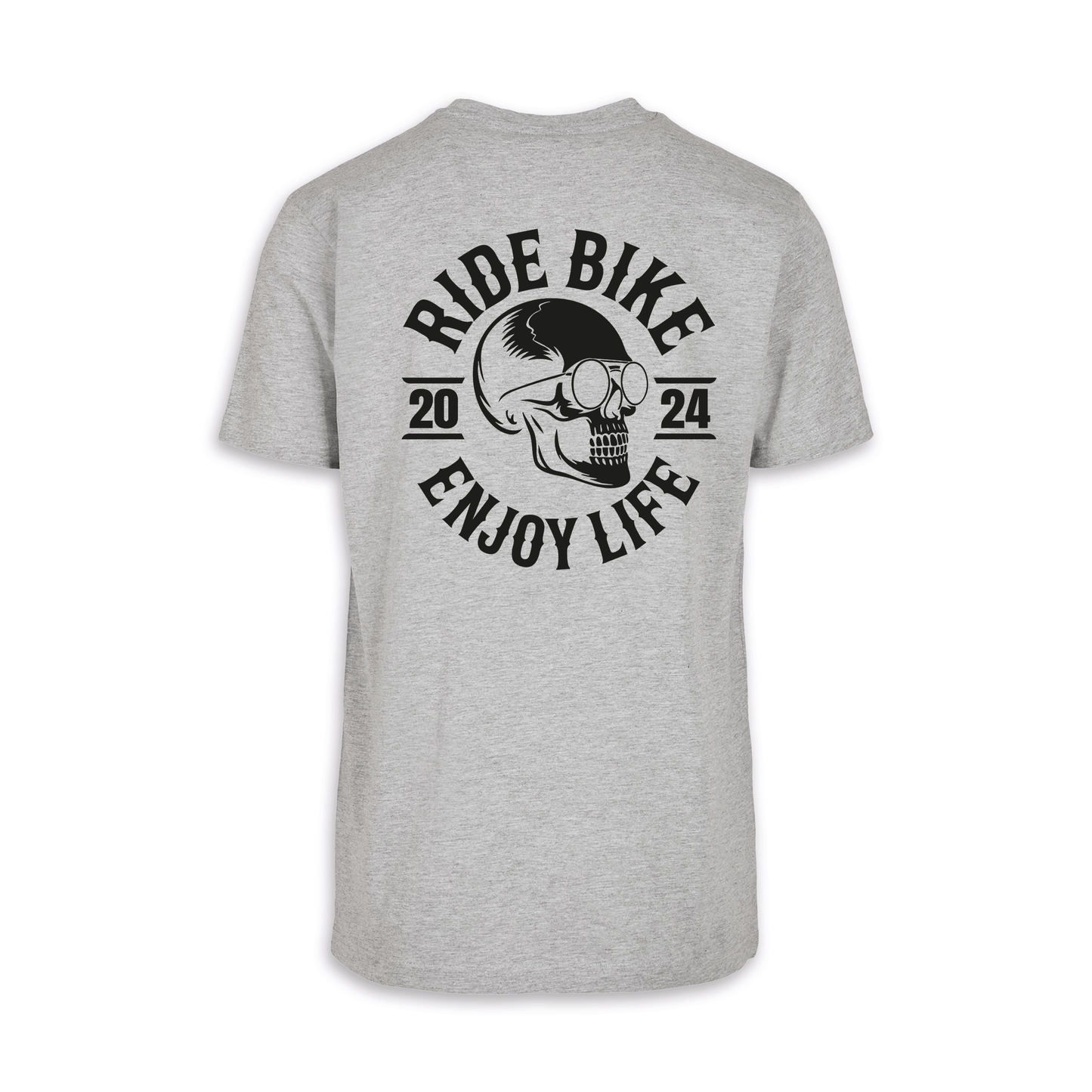 RIDE BIKE ENJOY LIFE - Grau/Schwarz Männer Shirt