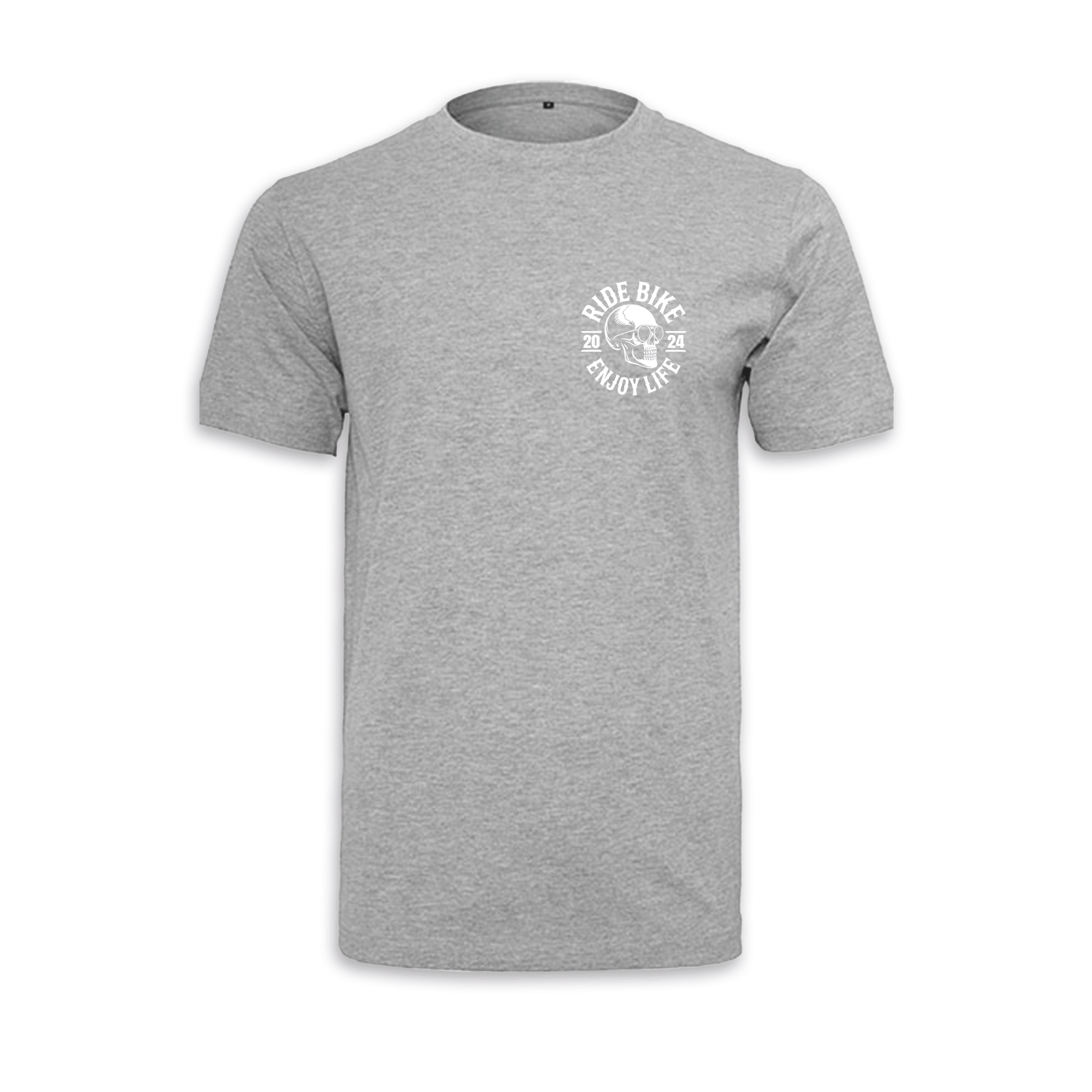 RIDE BIKE ENJOY LIFE - Grau/Weiß Männer Shirt