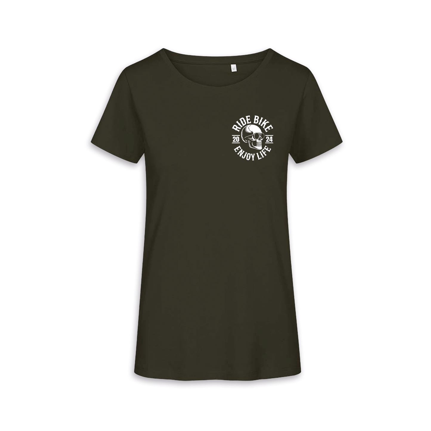 RIDE BIKE ENJOY LIFE - Khaki Frauen Shirt