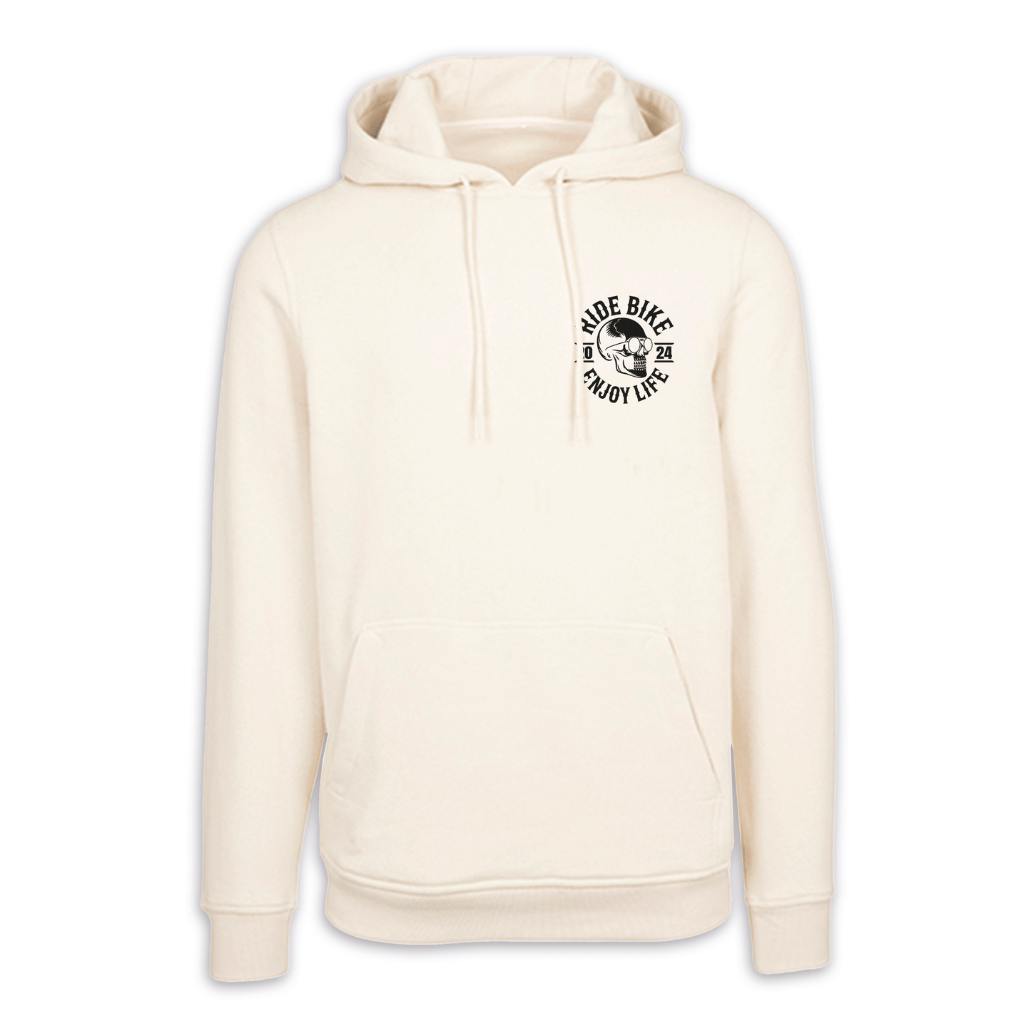 RIDE BIKE ENJOY LIFE - Sand/Schwarz Regular Hoodie