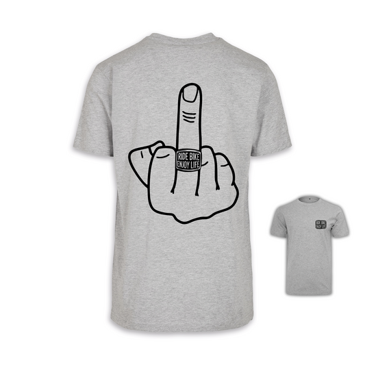 Mittelfinger - Grau Männer Shirt