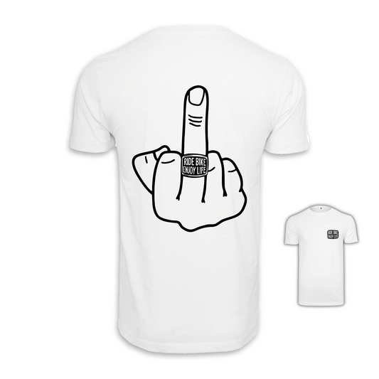 Mittelfinger - Weiß Männer Shirt