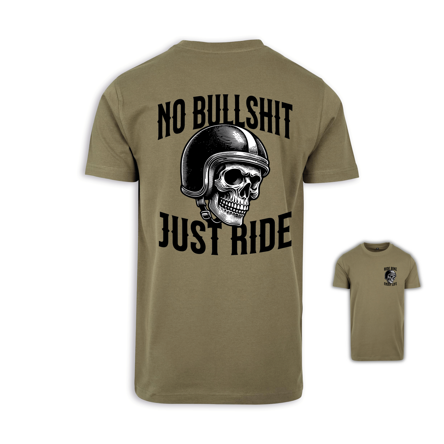 No Bullshit - Olive/Schwarz Männer Shirt