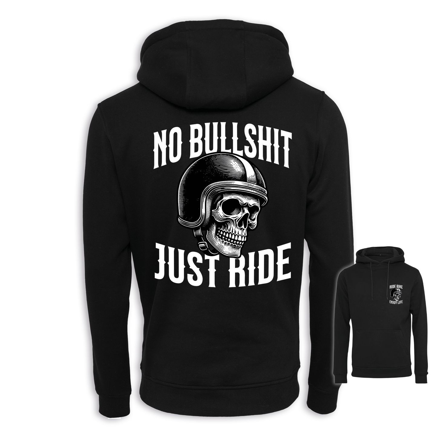 No Bullshit - Schwarz Regular Hoodie