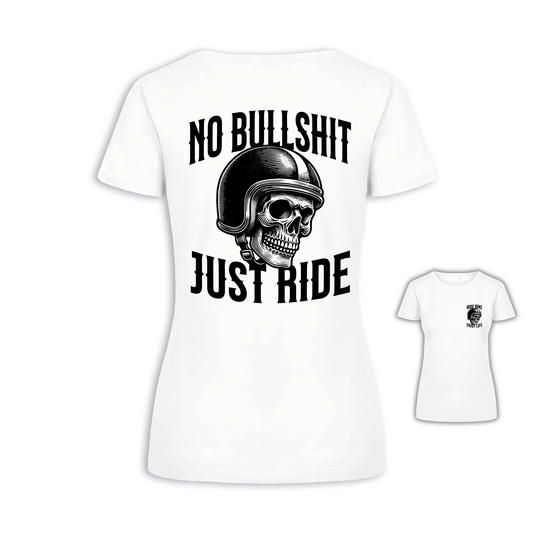 No Bullshit - Weiß Frauen Shirt