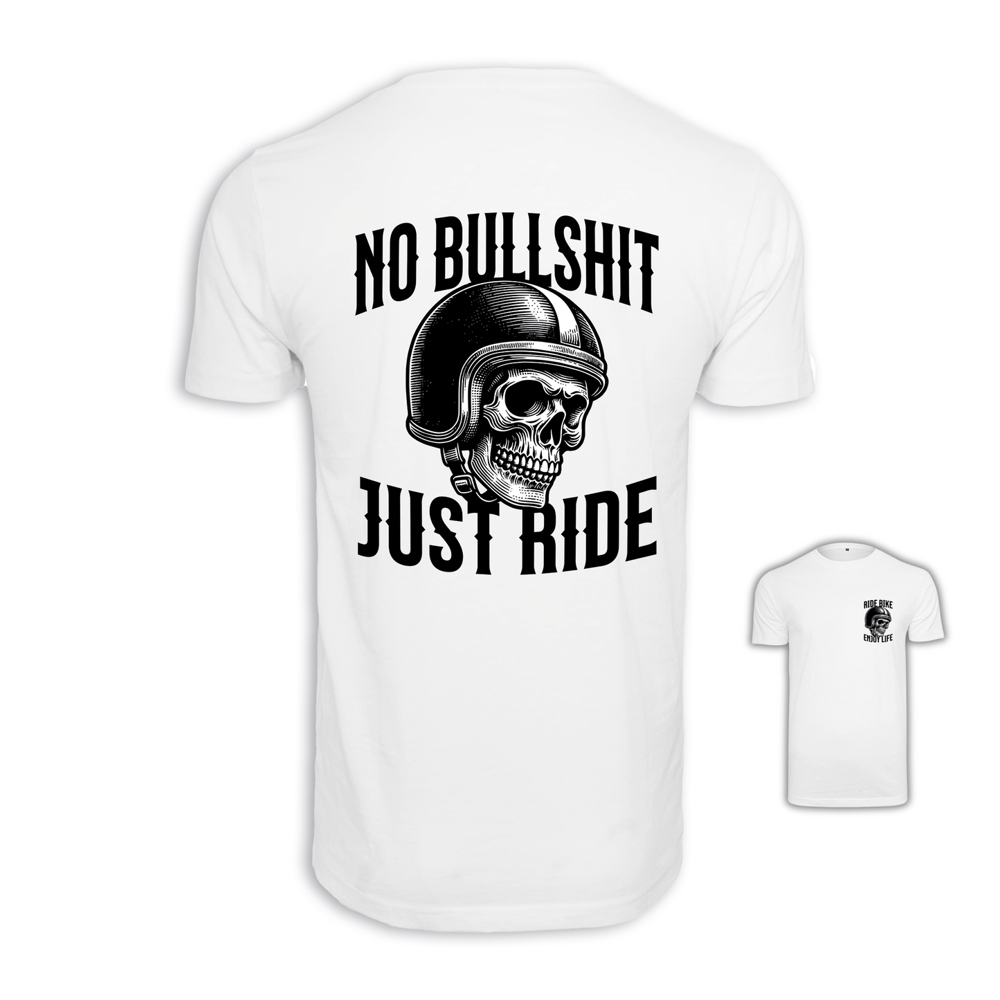 No Bullshit - Weiß Männer Shirt