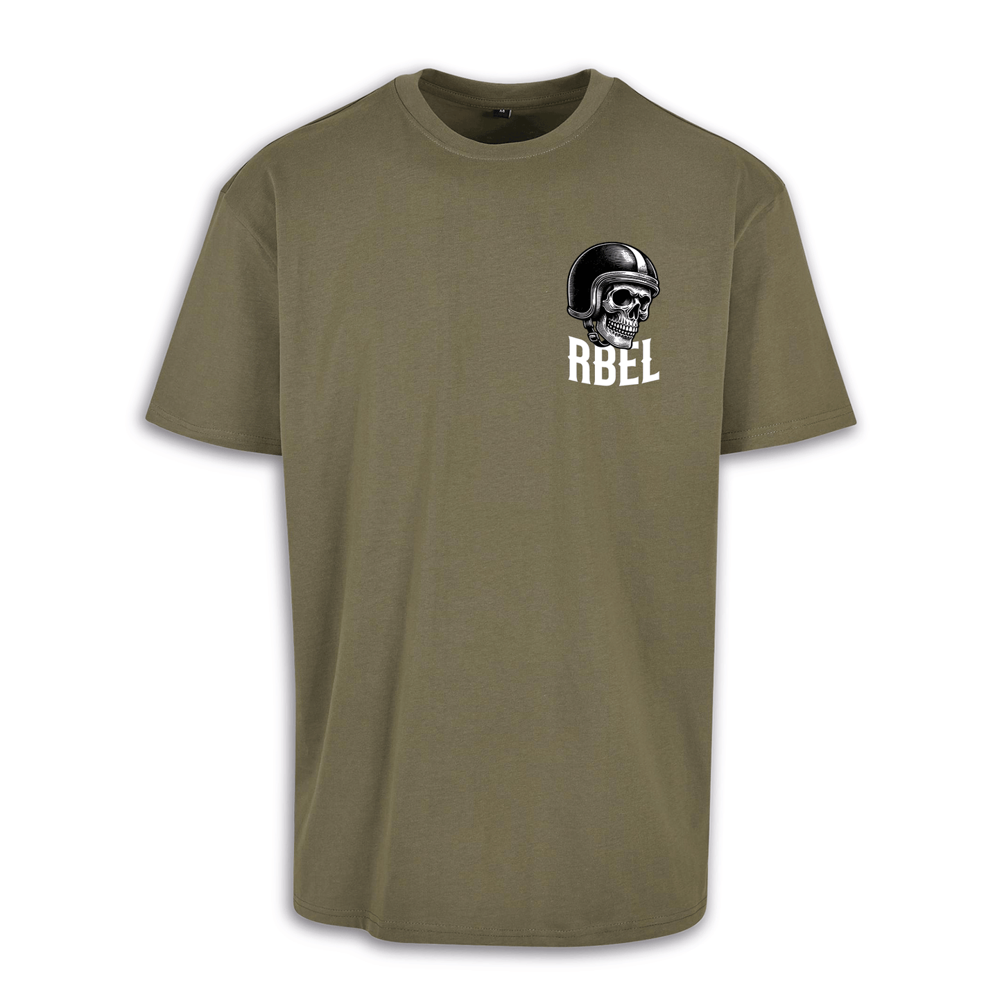 No Bullshit - Olive/Weiß Oversize Shirt
