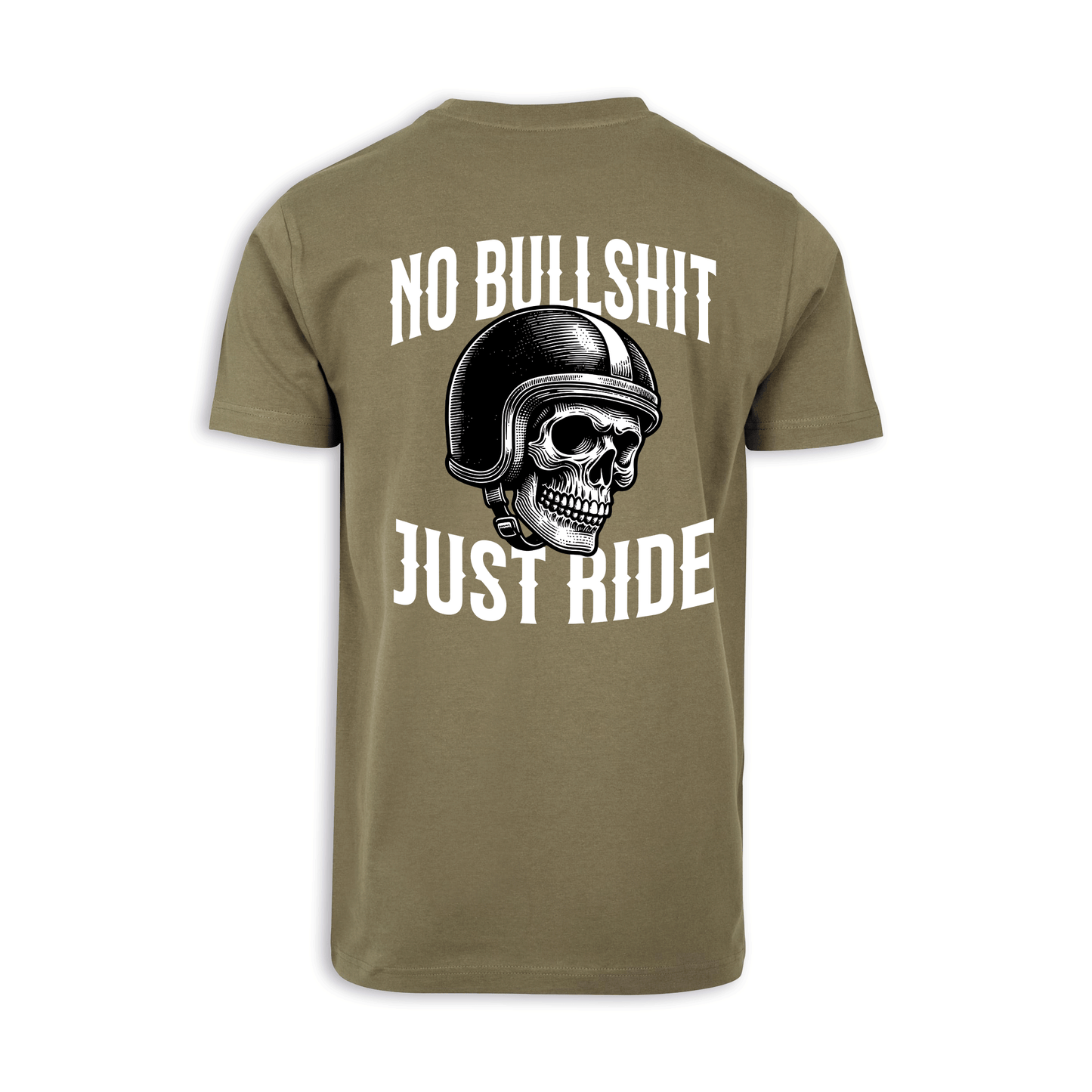 No Bullshit - Olive/Weiß Männer Shirt
