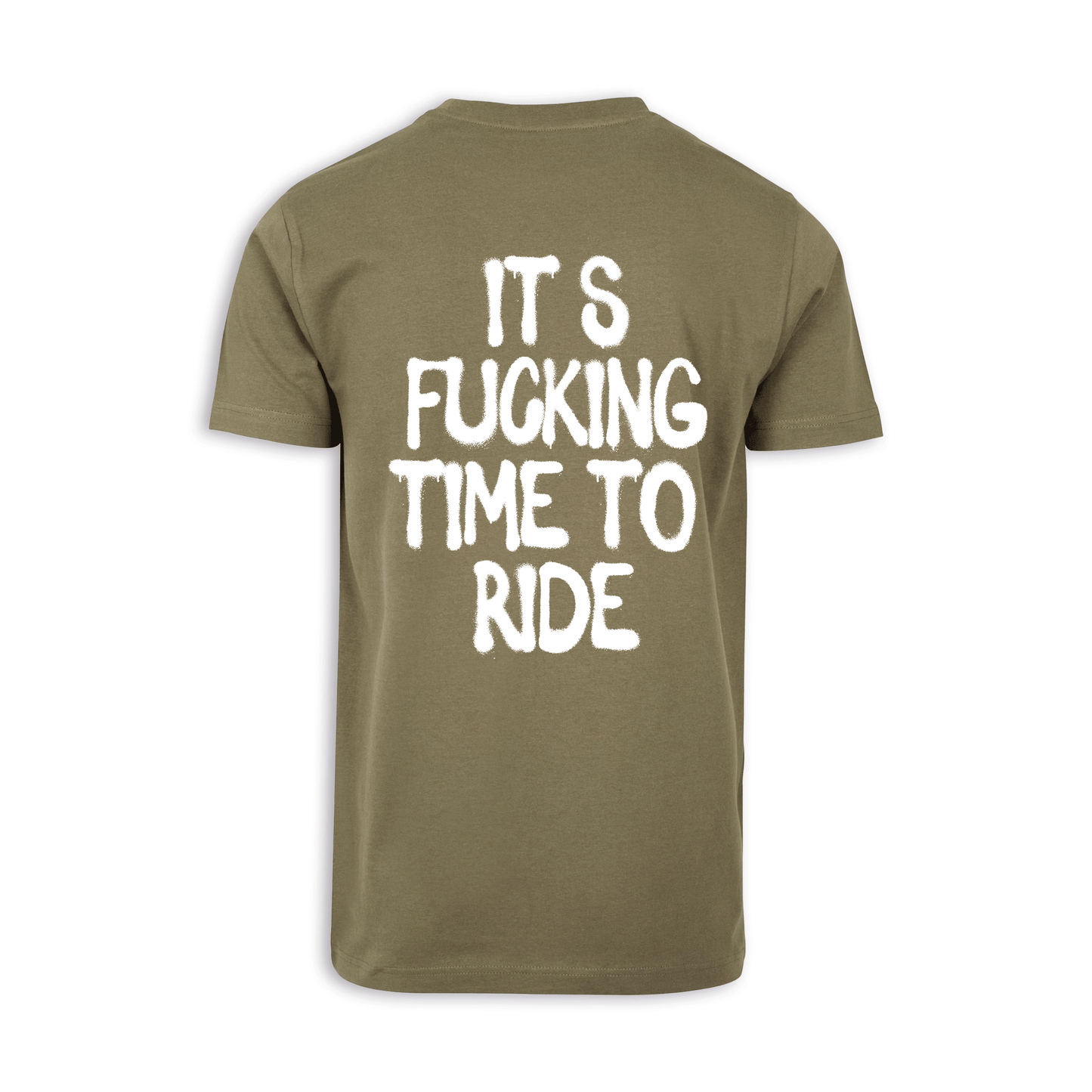 It‘s Fucking Time To Ride - Olive/Weiß Männer Shirt
