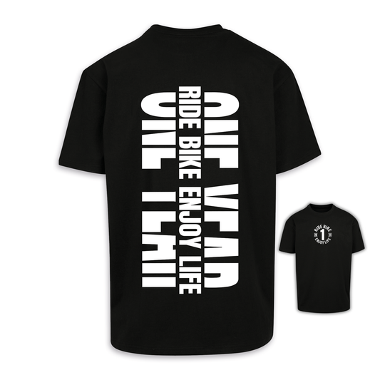 One Year - Schwarz Oversize Shirt