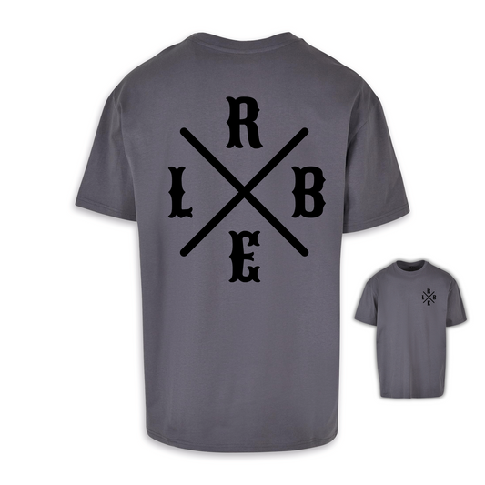 RBEL Kreuz - Dunkelgrau/Schwarz Oversize Shirt