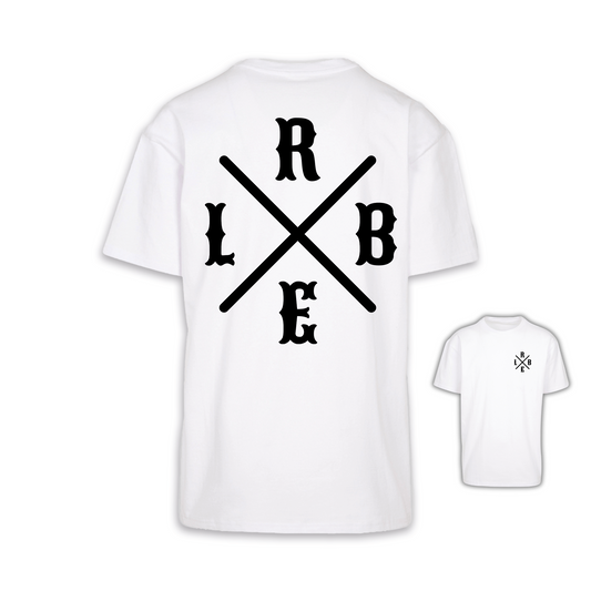 RBEL Kreuz - Weiß Oversize Shirt