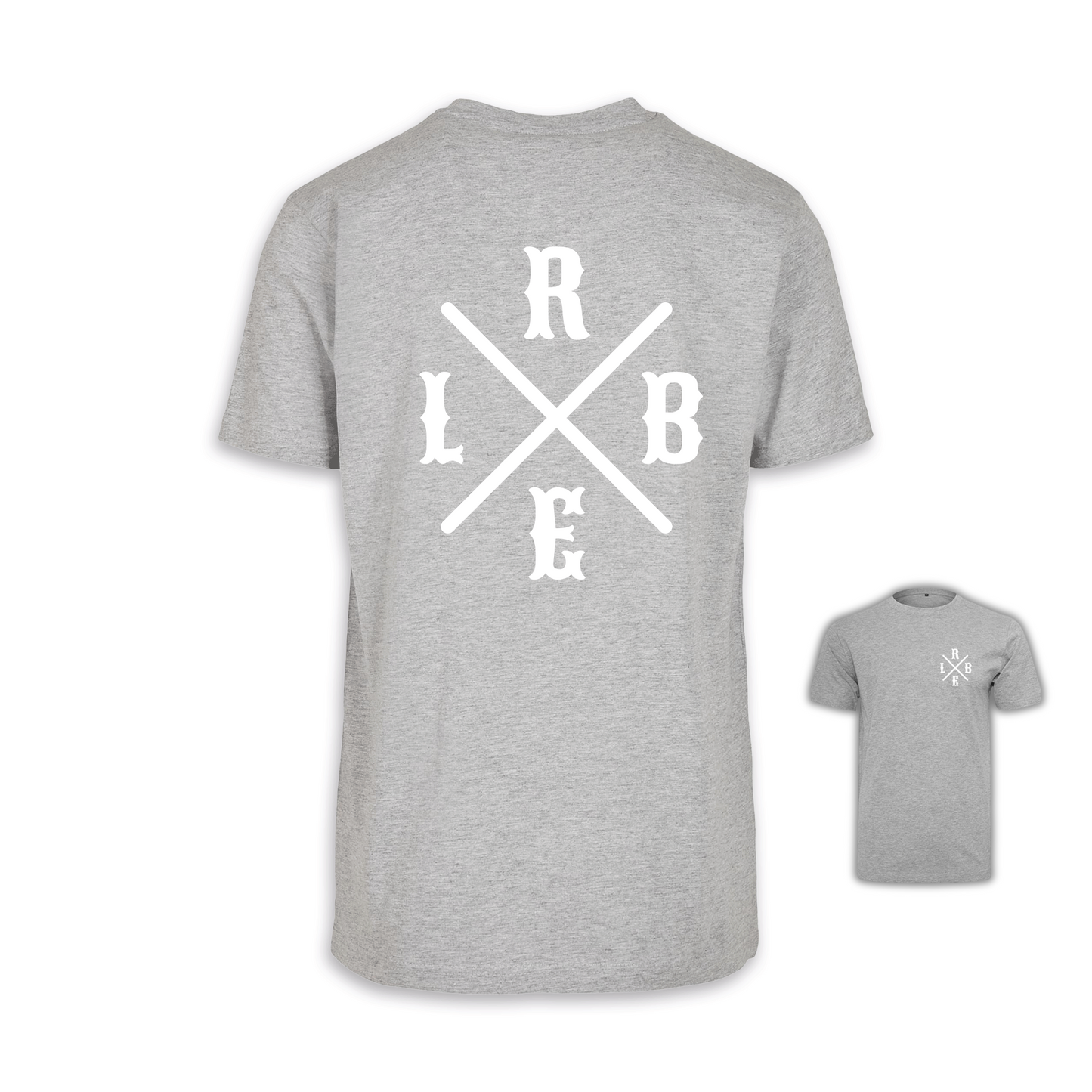RIDE BIKE ENJOY LIFE Kreuz - Grau/Weiß Männer Shirt