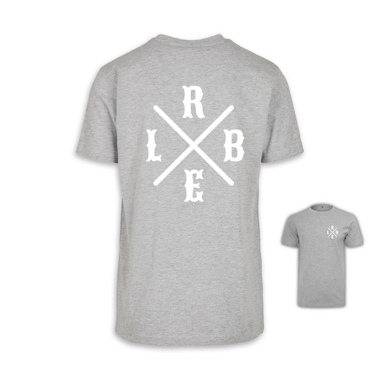 RIDE BIKE ENJOY LIFE Kreuz - Grau/Weiß Männer Shirt