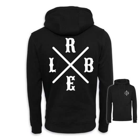 RIDE BIKE ENJOY LIFE Kreuz - Schwarz Regular Hoodie