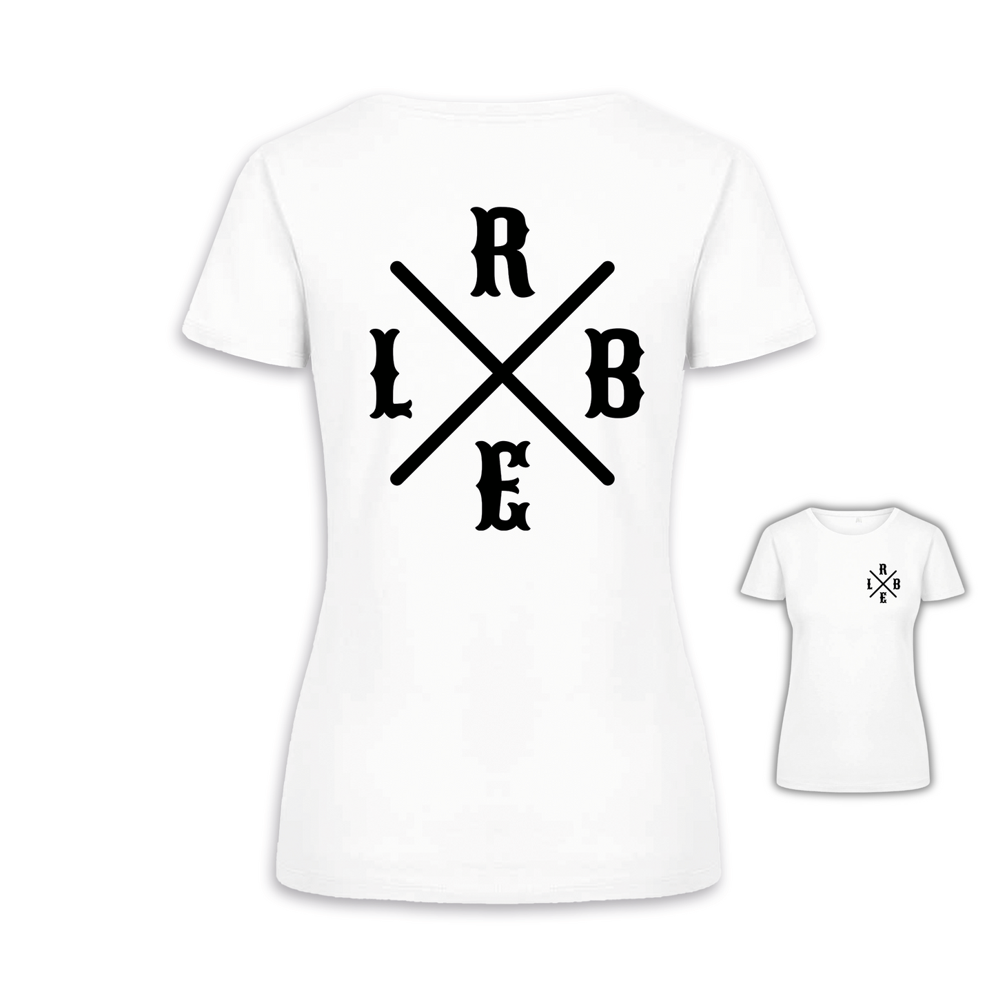 RIDE BIKE ENJOY LIFE Kreuz - Weiß Frauen Shirt