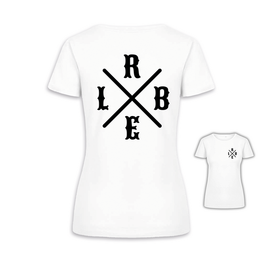 RIDE BIKE ENJOY LIFE Kreuz - Weiß Frauen Shirt