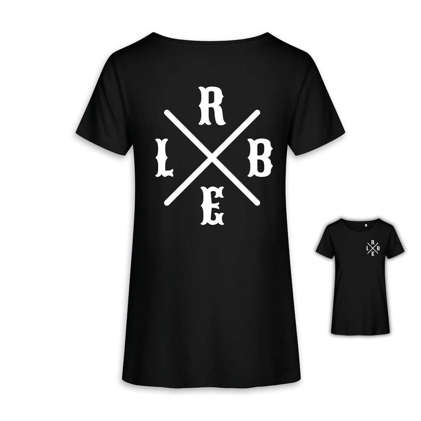 RIDE BIKE ENJOY LIFE Kreuz - Schwarz Frauen Shirt