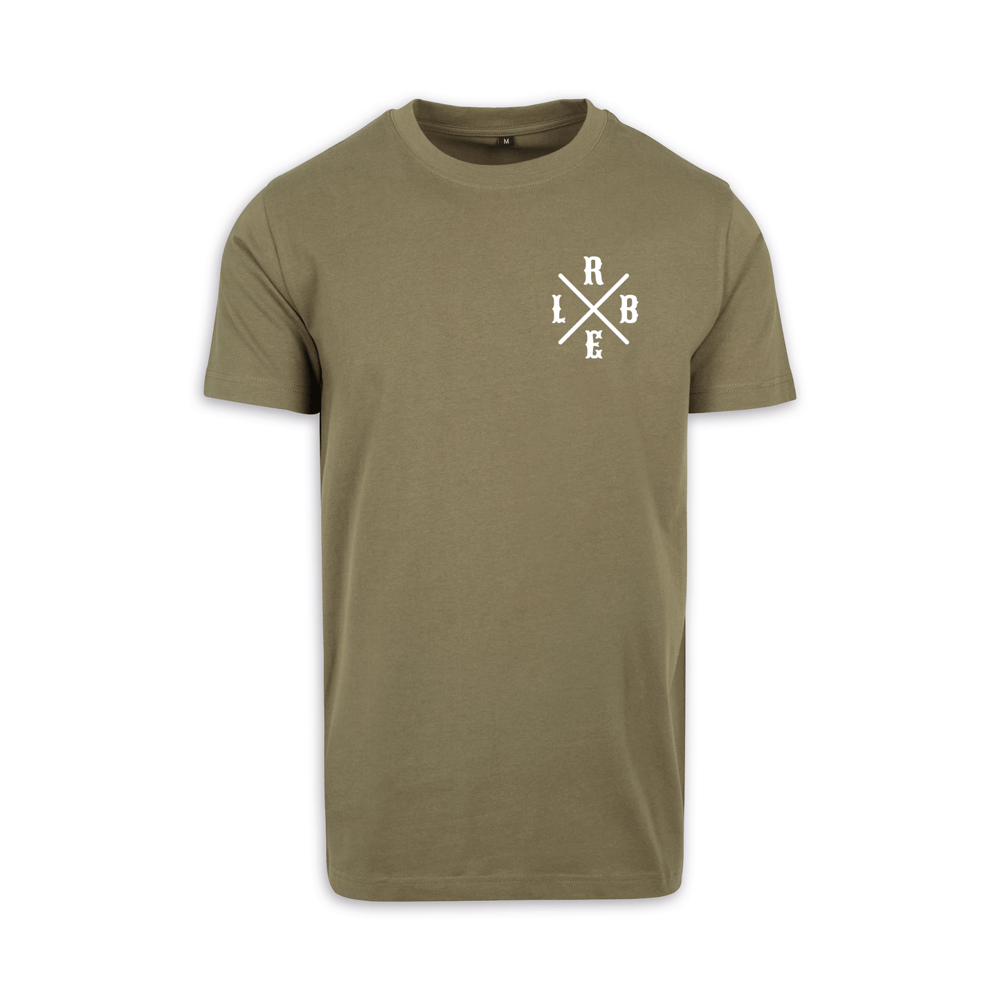 RIDE BIKE ENJOY LIFE Kreuz - Olive/Weiß Männer Shirt