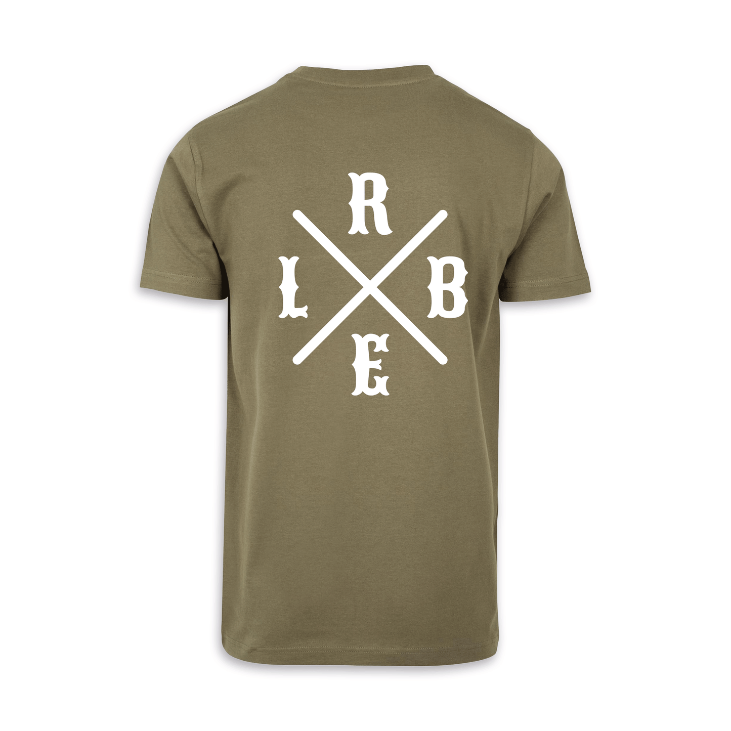 RIDE BIKE ENJOY LIFE Kreuz - Olive/Weiß Männer Shirt