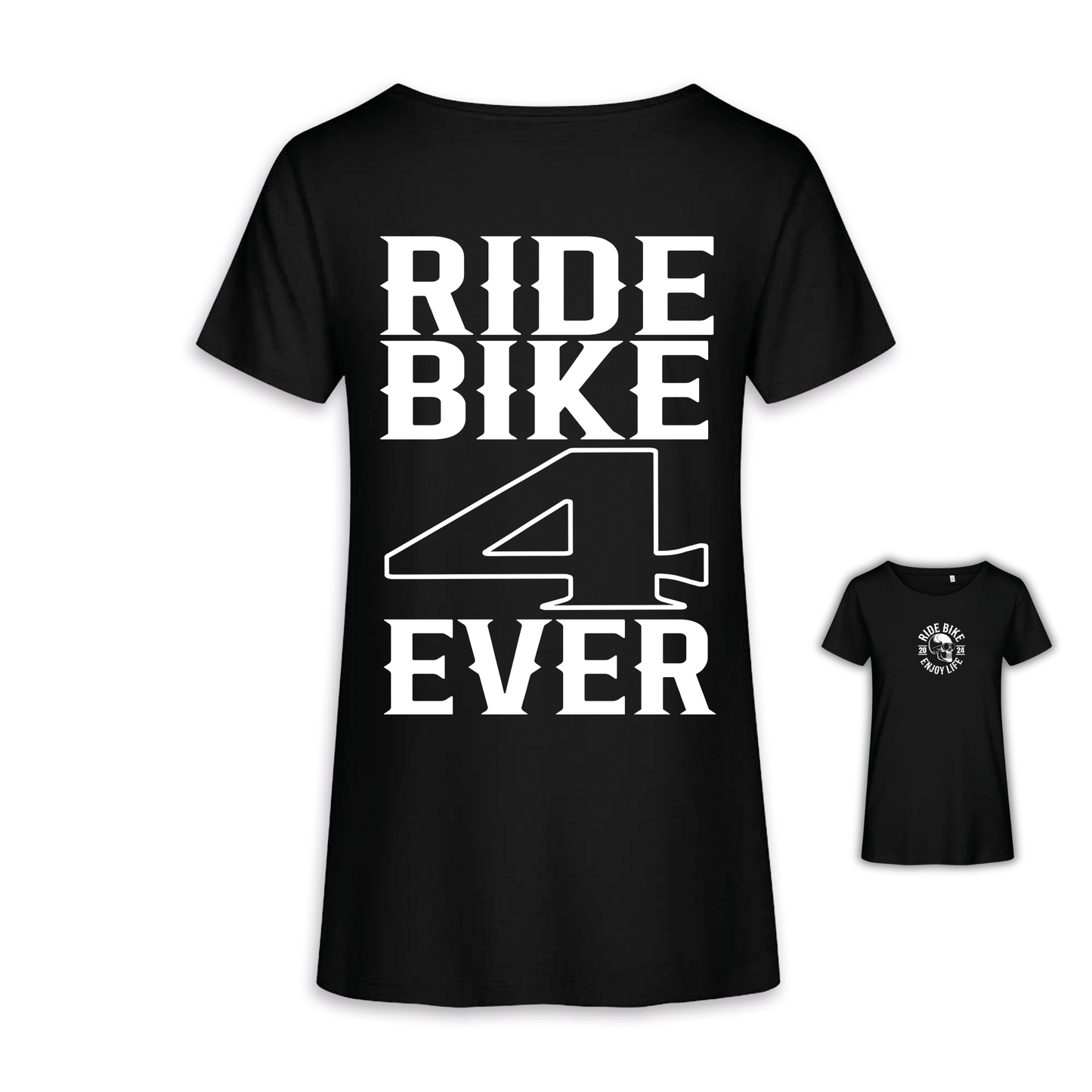 RIDE BIKE 4 EVER - Schwarz Frauen Shirt