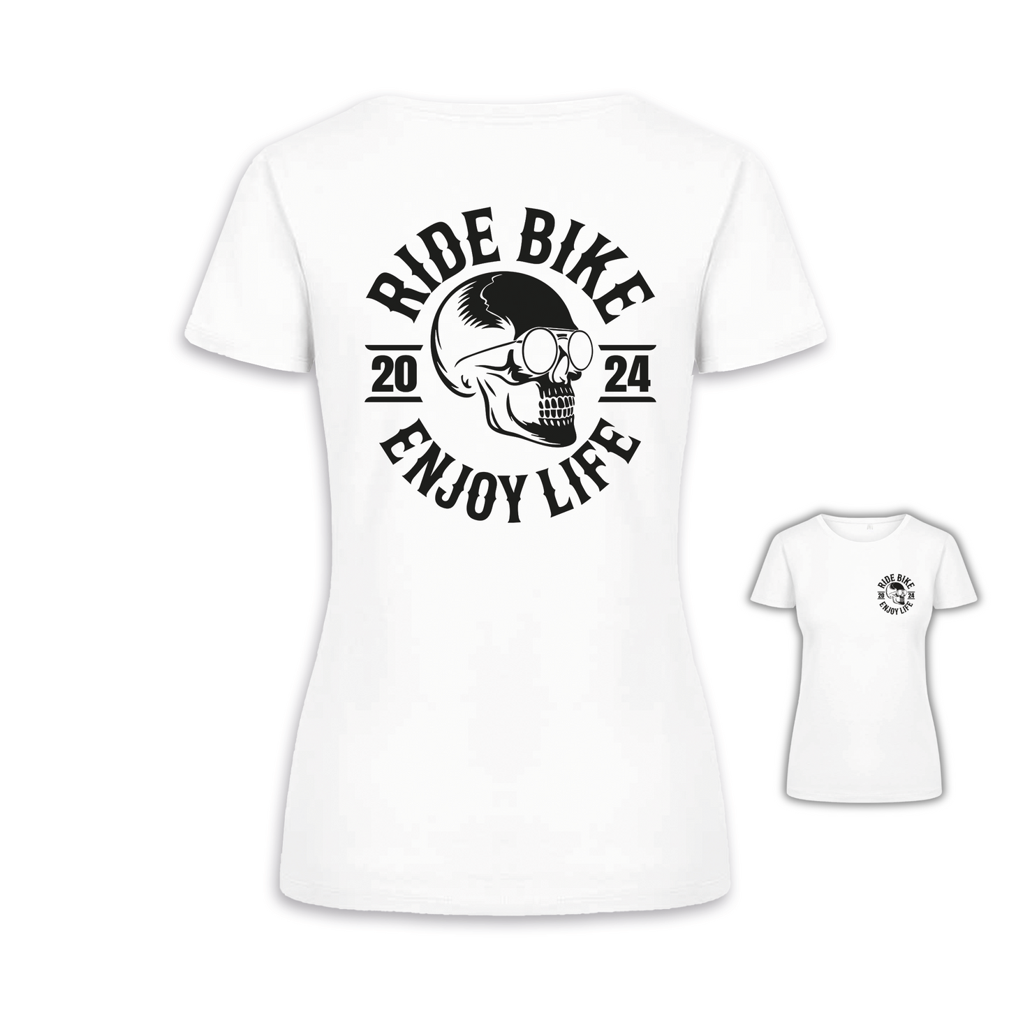 RIDE BIKE ENJOY LIFE - Weiß Frauen Shirt
