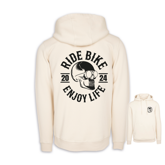 RIDE BIKE ENJOY LIFE - Sand/Schwarz Regular Hoodie