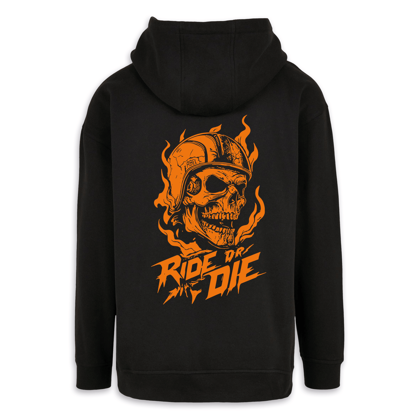 Ride Or Die - Schwarz/Orange Oversize Hoodie