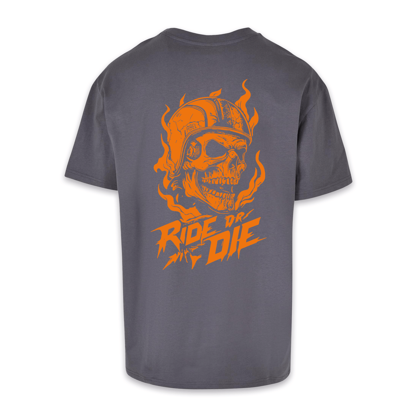 Ride Or Die - Dunkelgrau/Orange Oversize Shirt