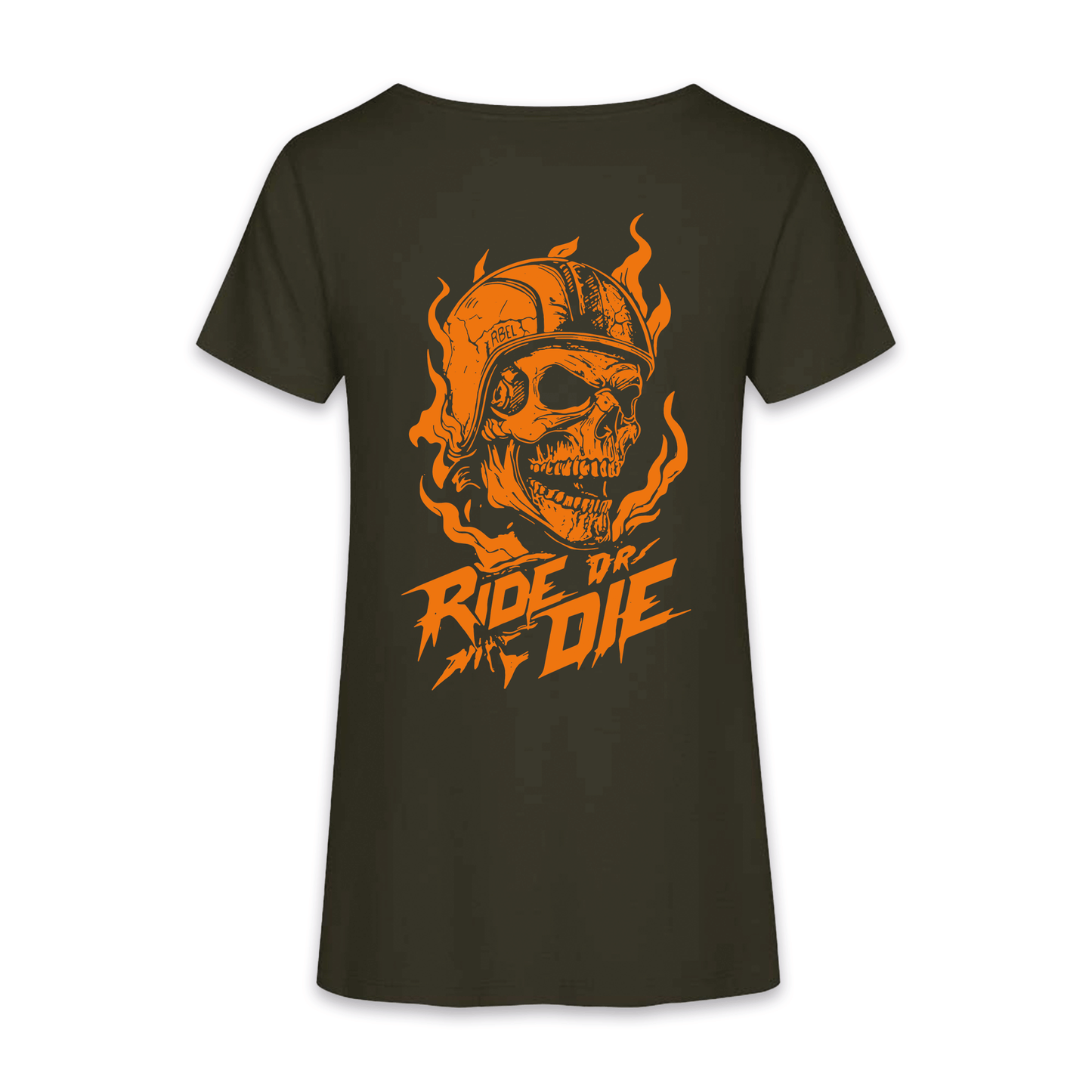 Ride Or Die - Khaki/Orange Frauen Shirt