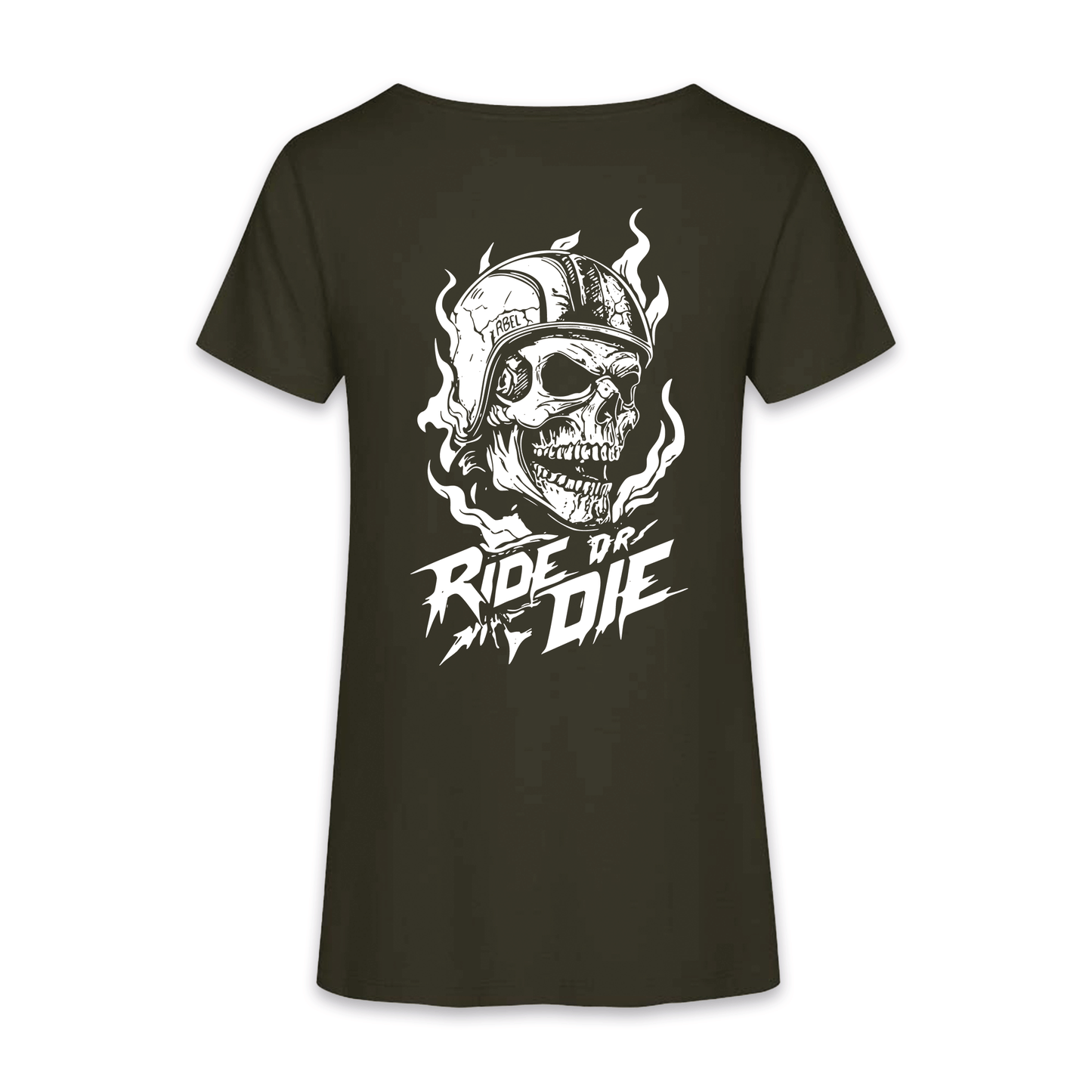 Ride Or Die - Khaki/Weiß Frauen Shirt
