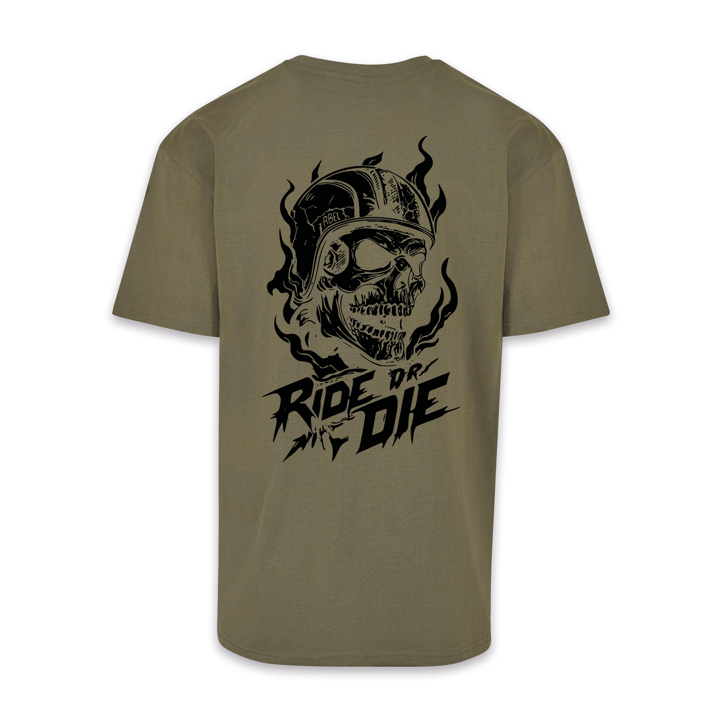 Ride Or Die - Olive/Schwarz Oversize Shirt