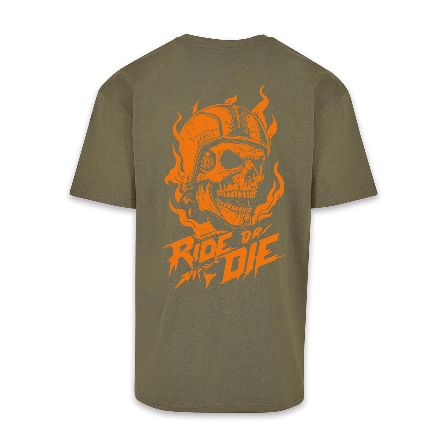 Ride Or Die - Olive/Orange Oversize Shirt