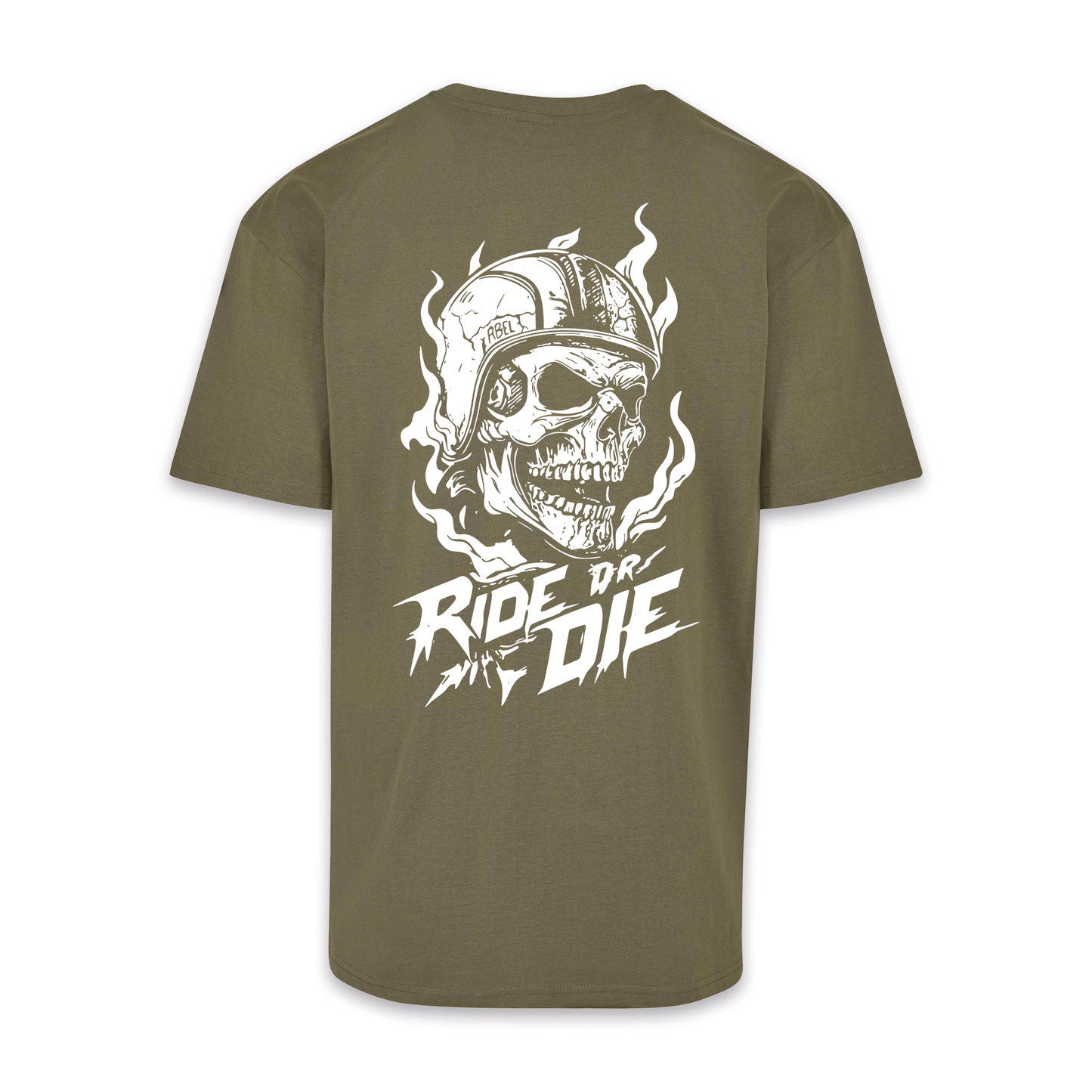 Ride Or Die - Olive/Weiß Oversize Shirt