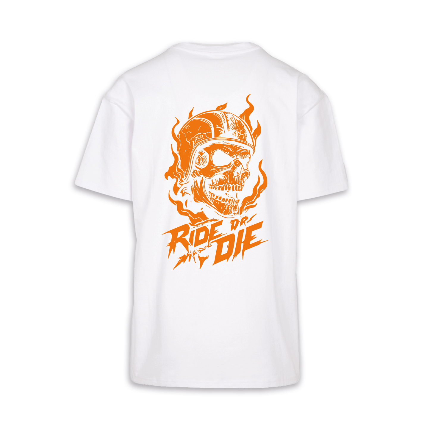 Ride Or Die - Weiß/Orange Oversize Shirt