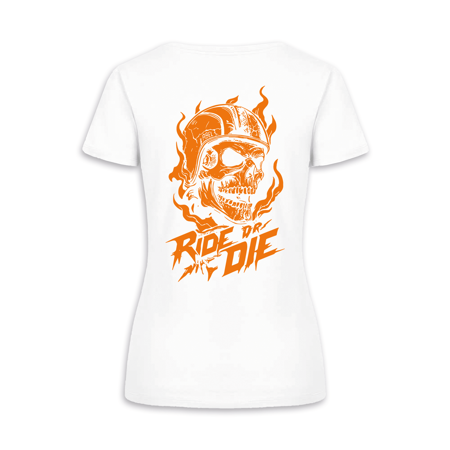 Ride Or Die - Weiß/Orange Frauen Shirt