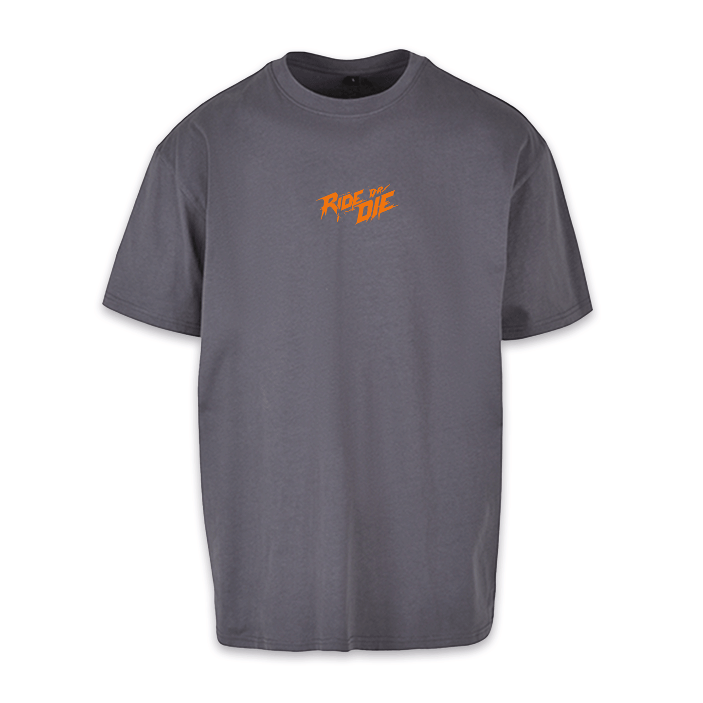 Ride Or Die - Dunkelgrau/Orange Oversize Shirt