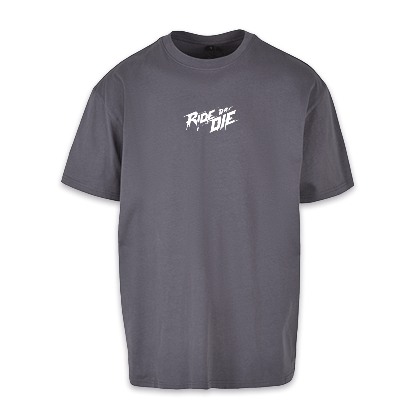 Ride Or Die - Dunkelgrau/Weiß Oversize Shirt