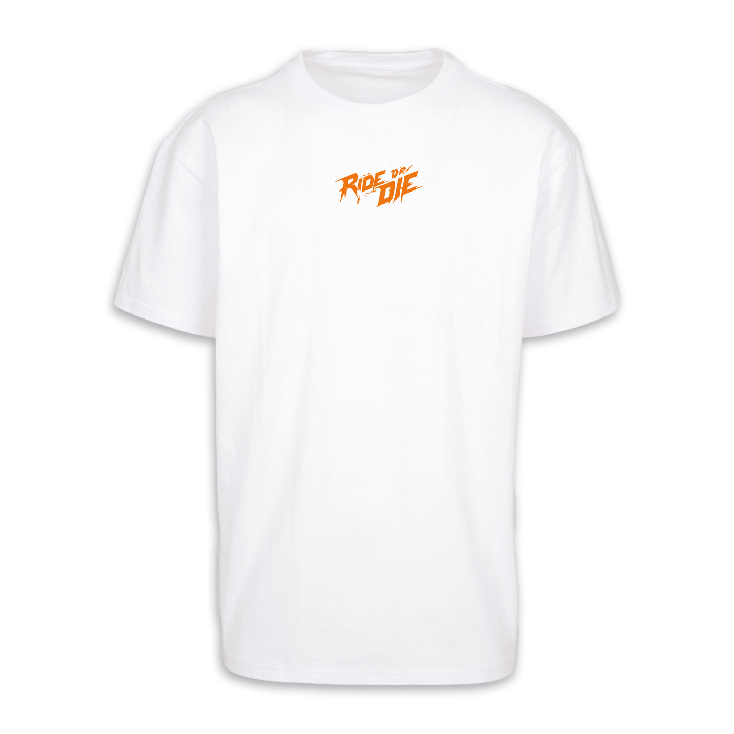 Ride Or Die - Weiß/Orange Oversize Shirt