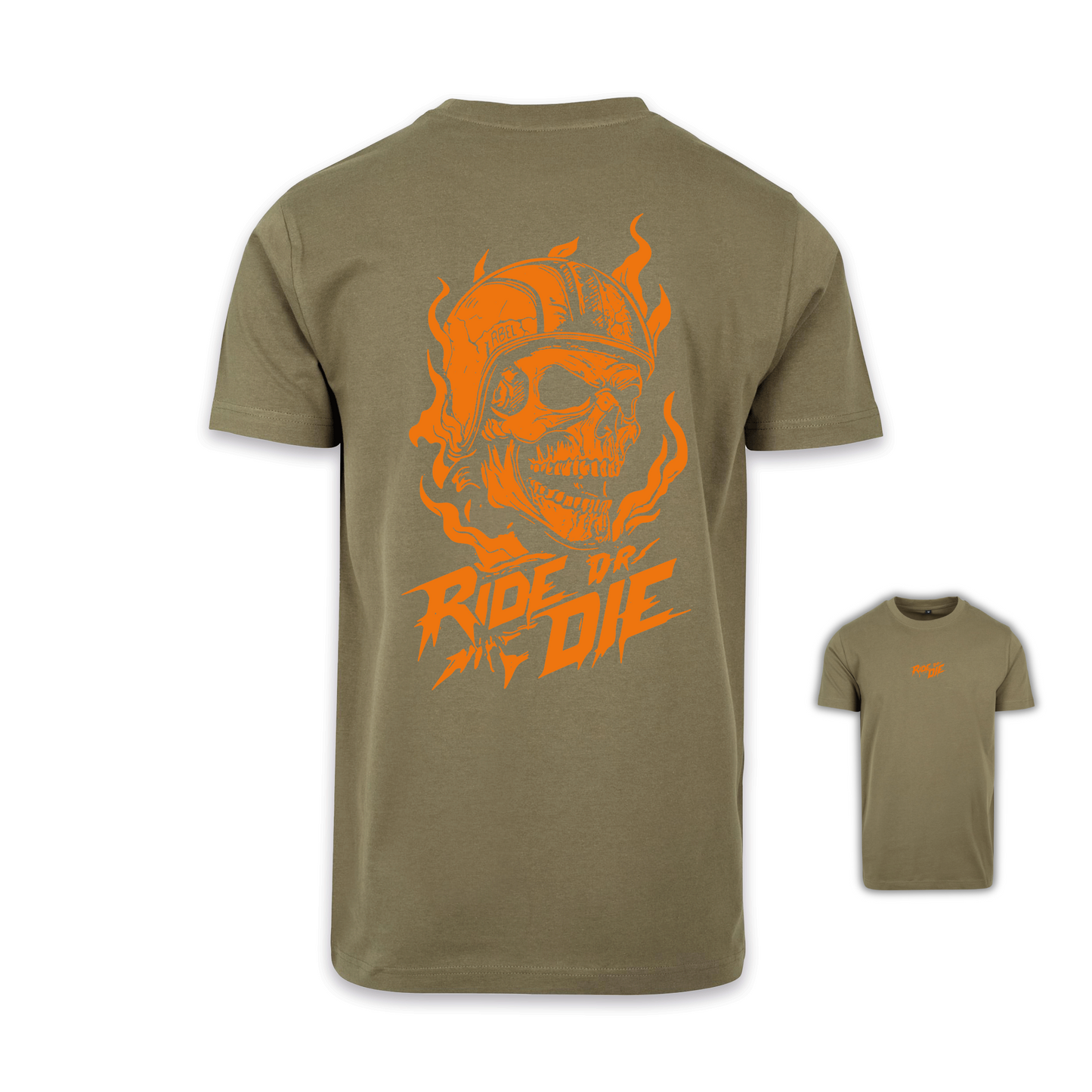 Ride Or Die - Olive/Orange Männer Shirt