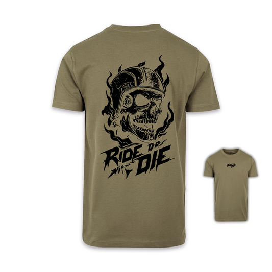 Ride Or Die - Olive/Schwarz Männer Shirt