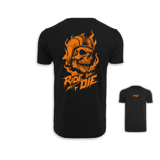 Ride Or Die - Schwarz/Orange Männer Shirt