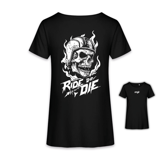 Ride Or Die - Schwarz/Weiß Frauen Shirt