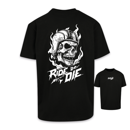 Ride Or Die - Schwarz/Weiß Oversize Shirt